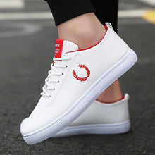 Load image into Gallery viewer, Men Shoes Spring Autumn Casual Leather Flat Shoes Lace-up Low Top
