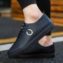 Load image into Gallery viewer, Men Shoes Spring Autumn Casual Leather Flat Shoes Lace-up Low Top