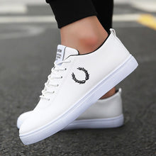Load image into Gallery viewer, Men Shoes Spring Autumn Casual Leather Flat Shoes Lace-up Low Top